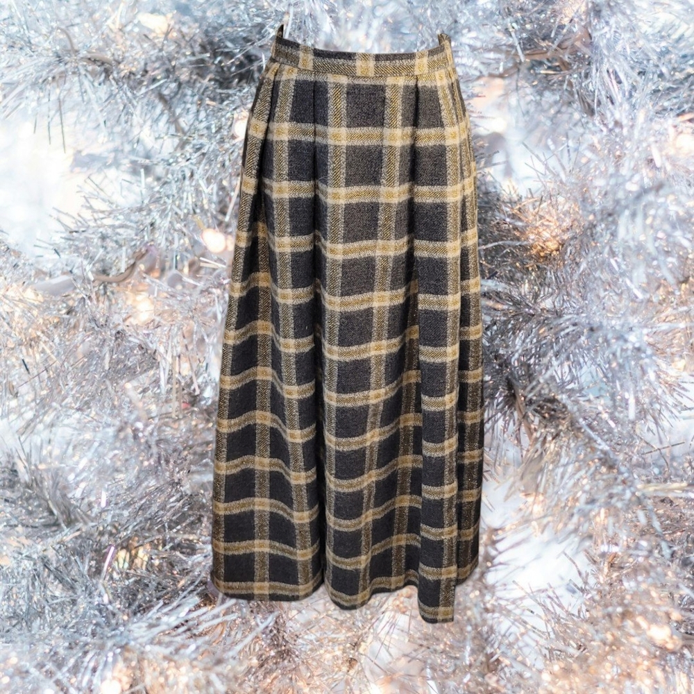 Vintage Abercrombie & Fitch Checker Plaid Maxi Skirt